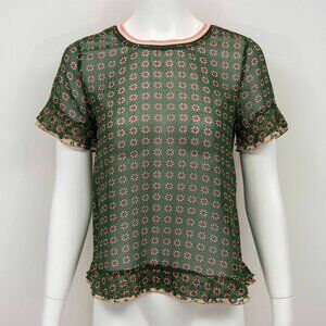 Scotch & Soda The Peaks Green Floral Blouse